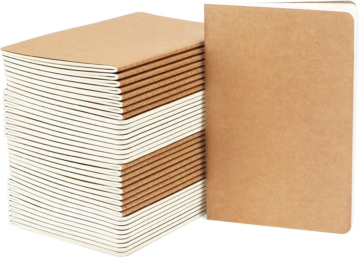 EUSOAR Lined Notebook, 36pcs A5 5.5" x 8.3" 60 Pages Soft Cover Travel Journal Set, Travel Notebook Journal, Drawing Notebook Notepad Sketchbook, Office Subject Diary Writing Notebooks