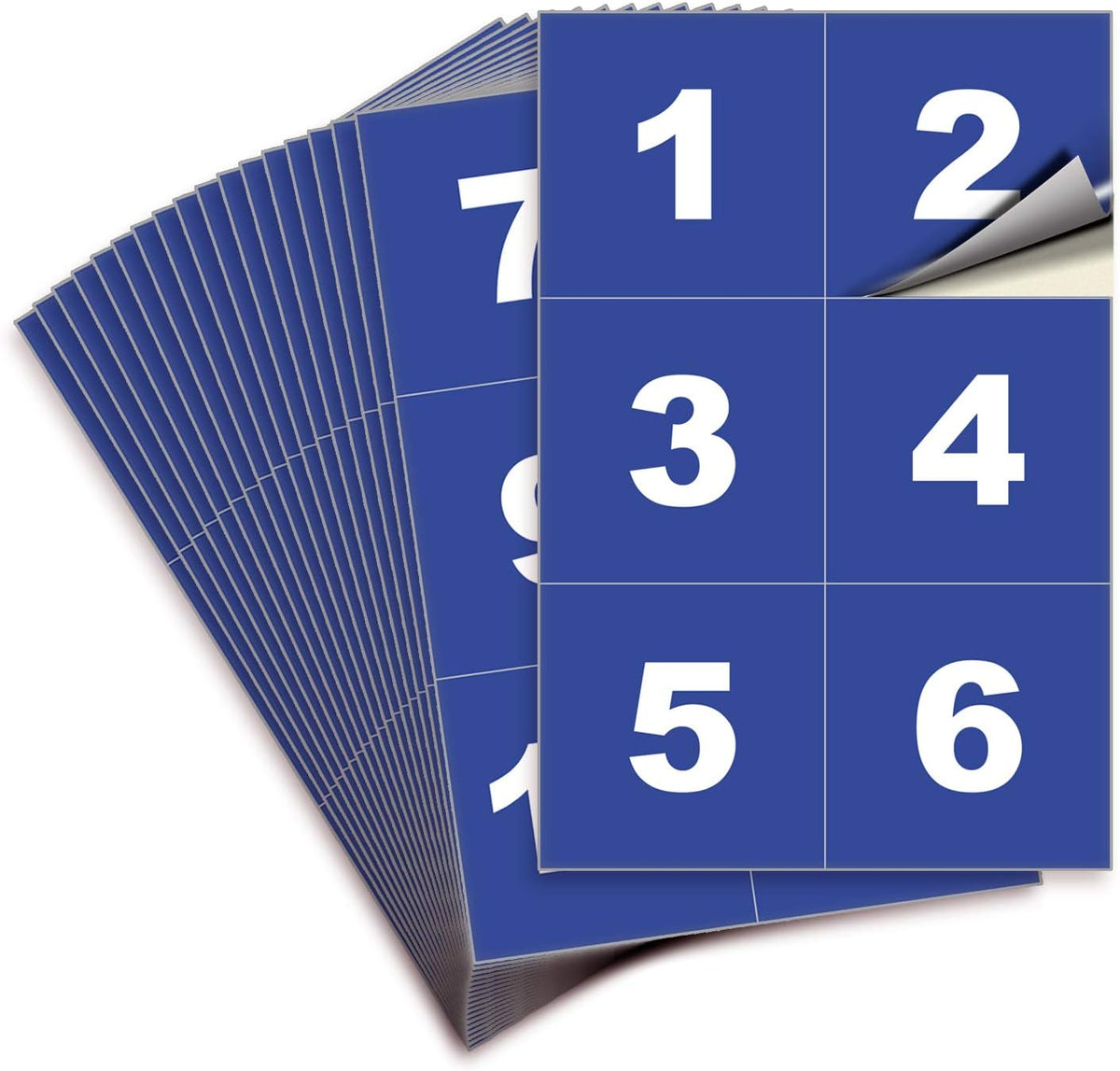 iSYFIX Blue Consecutive Number Stickers – 1 to 100, 4-inch, 1 Set – Vinyl Self Adhesive Premium Decal, Ideal for Inventory, Storage, Organizing, Boxes, Bins, Toolbox, Lockers & More, Indoor/Outdoor