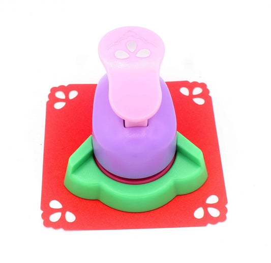 Hollow Right-Angle Embossing Punch - Handmade Scrapbooking Craft Lever Corner Puncher - Fancy Corner Embossing Tool (Raindrops)