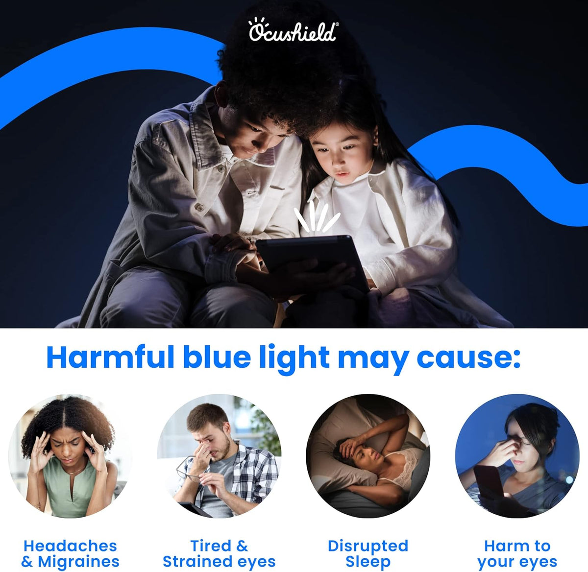 Ocushield 22” (16:10) Premium Anti Blue Light Screen Protector with Privacy Filter for Laptops and Computer Monitors - Anti-Glare - Easy Install - Anti-Fingerprint - Reduce Eye Fatigue (474 x 297 mm)