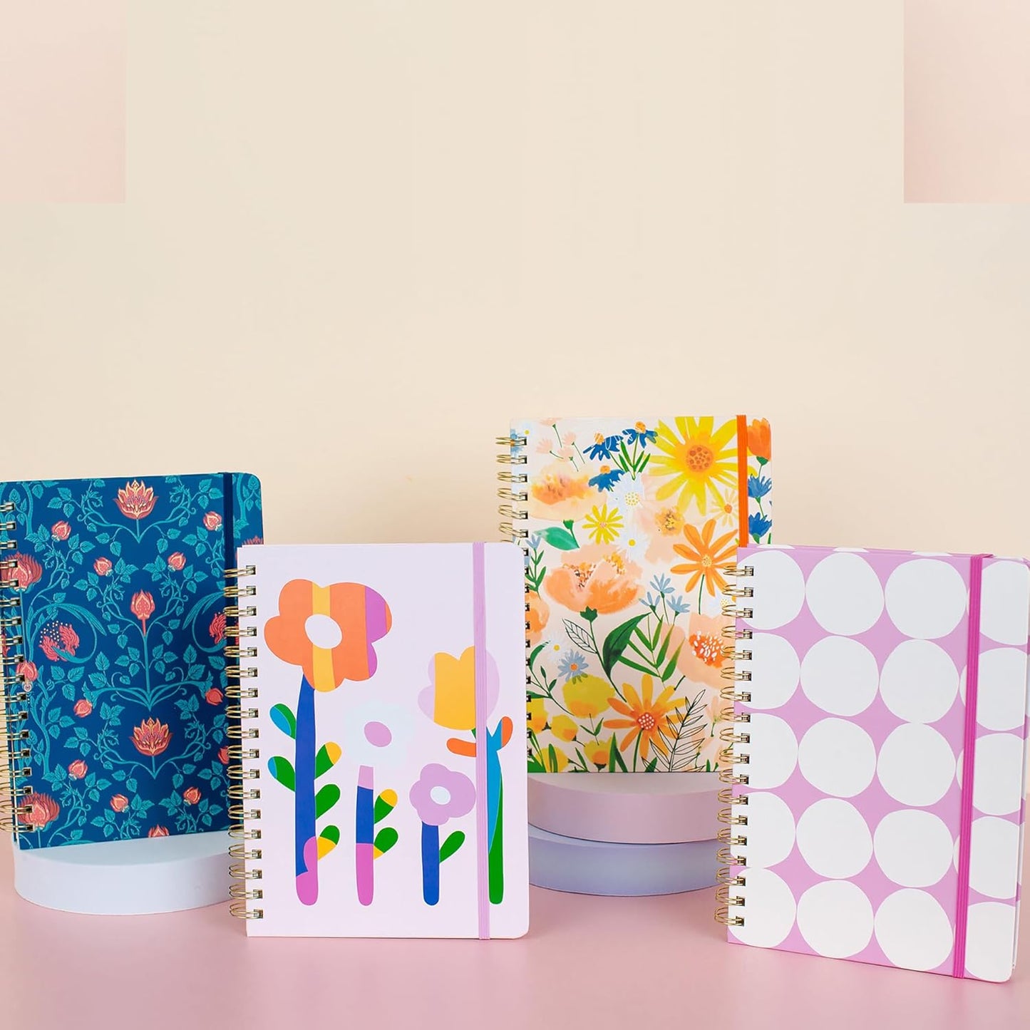 Orange Circle Studio Undated Tri-Tab Academic Planner 2026, Garden Renaissance, Daily Notebook Journal, Cute Weekly and Monthly Calendar with Pocket, Stickers, Lined Pages for To Do lists and Planning