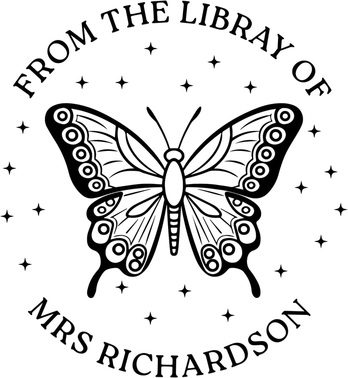 Personalized Book Embosser – Custom Ex Libris Stamp | from The Library of | This Book Belongs to | Custom Name Stamp for Book Lovers, Teachers & Libraries | 1 5/8” Embosser or Rubber Stamp