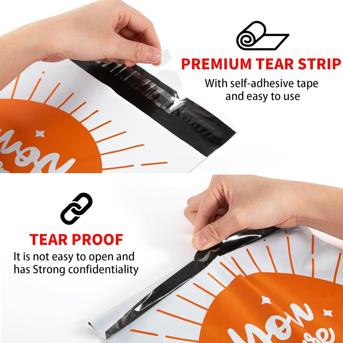 Oududianzi Poly Mailers 10x13, 50PCS Shipping Bags, Mailing Bags, Plastic Packaging Bags, Mailers Poly Bags for Shipping, Shipping Envelopes for Small Bussiness - Line