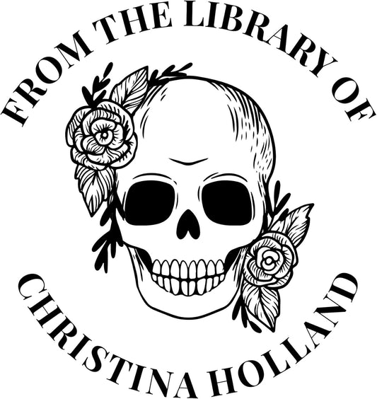 from The Library of Embossers & Stamps for Fantasy Book Readers | Custom Embosser | Custom Stamp | Ex Libris | Elevate Your Fantasy Collection of Stories and Novels (Design 16, Wood Hand Stamp)