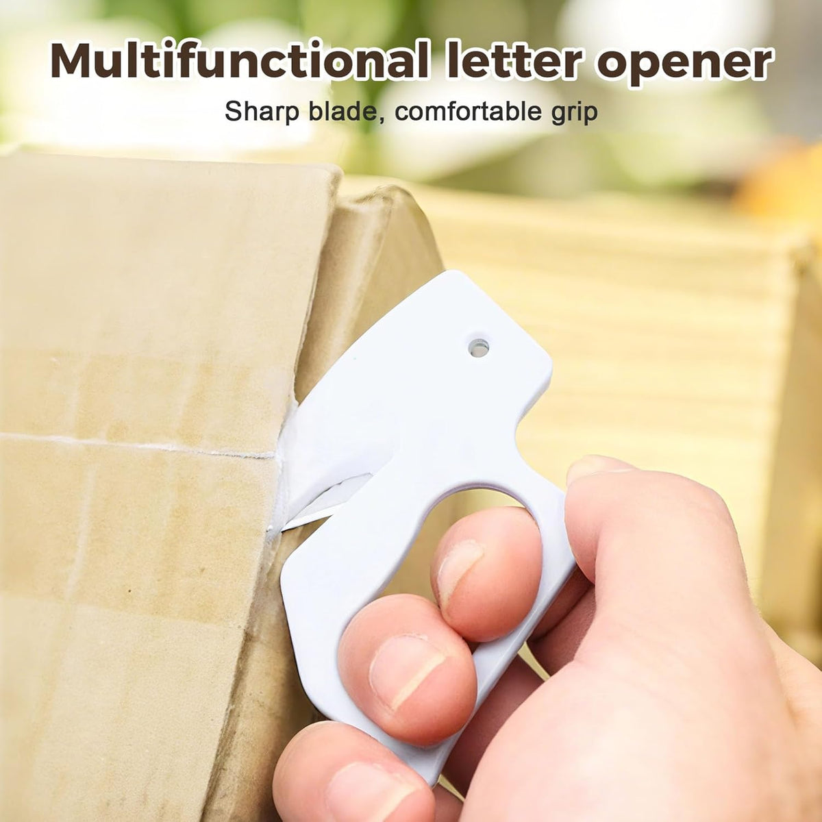 Letter Opener Envelope, 2025 Upgrade Envelope Opener Slitter Mail Opener Tool with Concealed Sharp Blade, Wrapping Mail Paper Cutter Envelope Cutter for Office Worker School Home (6PCS)