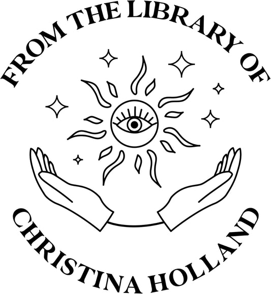 from The Library of Embossers & Stamps for Fantasy Book Readers | Custom Embosser | Custom Stamp | Ex Libris | Elevate Your Fantasy Collection of Stories and Novels (Design 18, Self-Inking Stamp)
