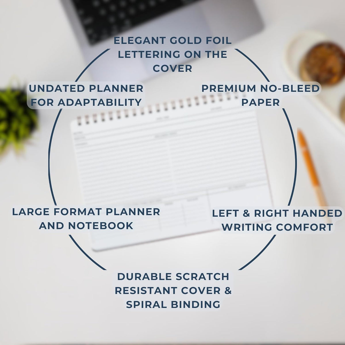 | Meeting Notebook for Work | 8.25" x 11.75" | Project Planner | Simple Design | Multiple Layouts | Office and Business Planner (Rust, Meeting Planner - Landscape)