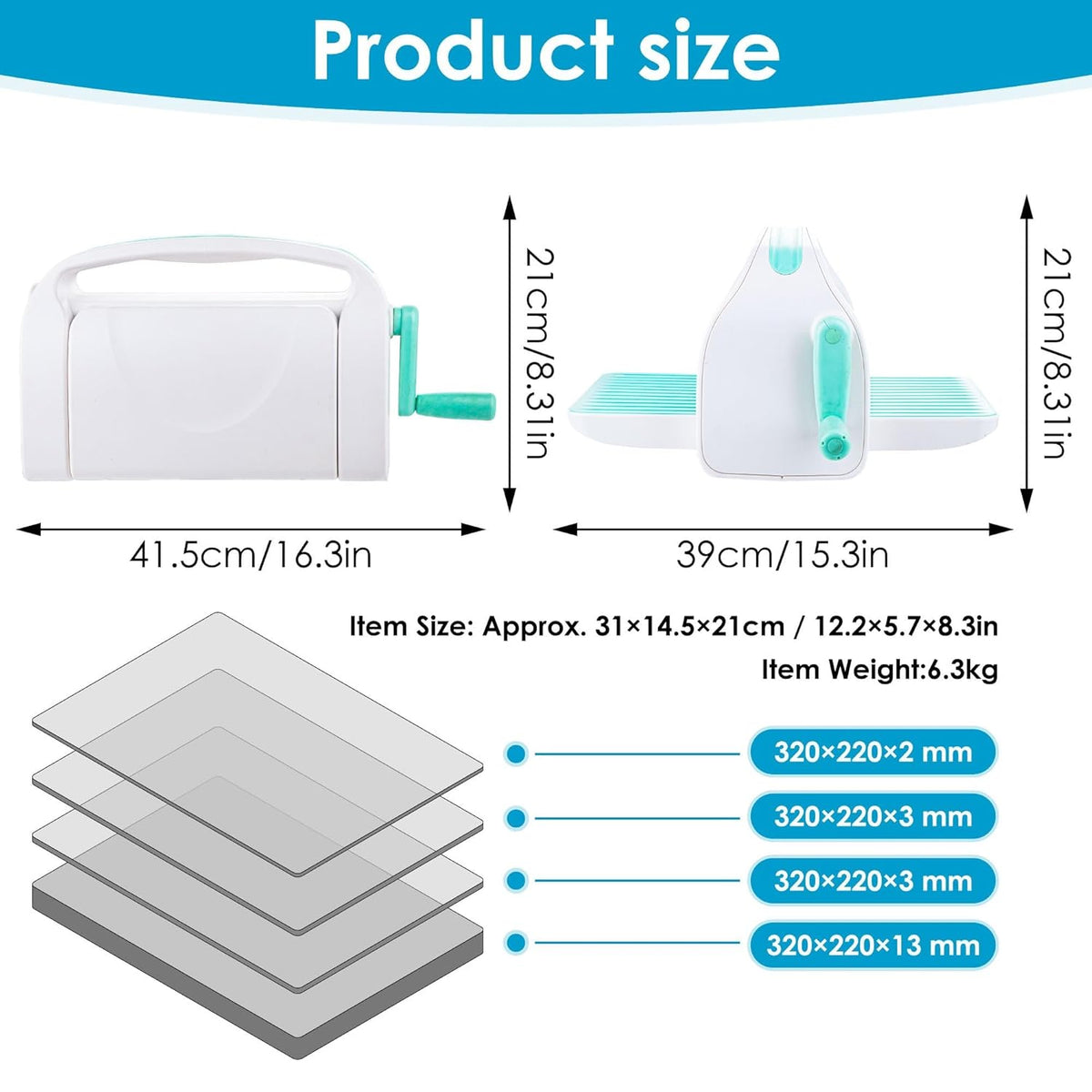 9 inch Die Cutting Machine, A4 Embossing Machine for Card Making