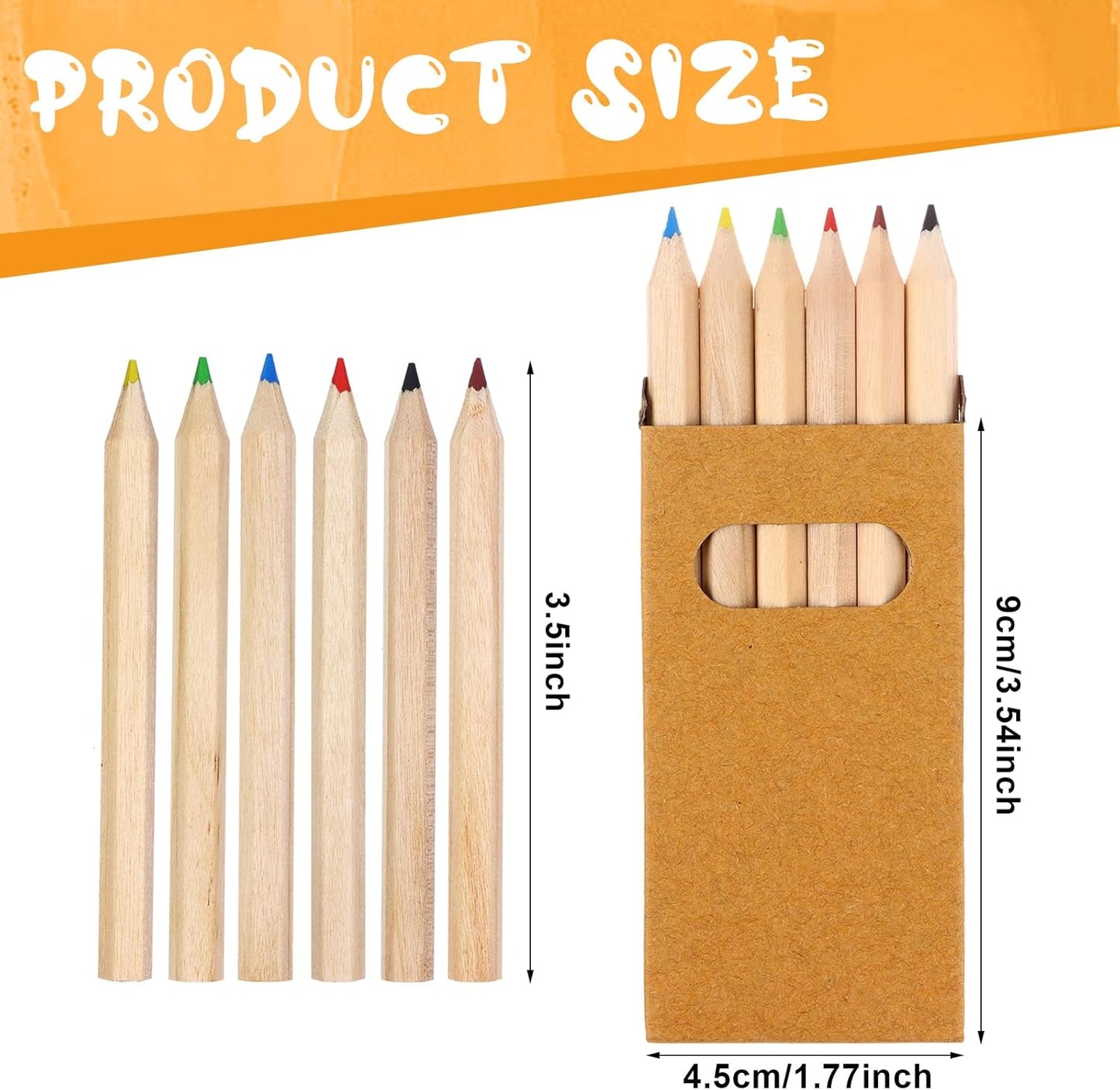 150Packs/900Pcs Colored Pencils Bulk Mini Drawing Pencils Set for Kids 3.5inch Short Fat Color Pencils Back To School Gifts for Adult Coloring Books, Classroom School Drawing Birthday Wedding