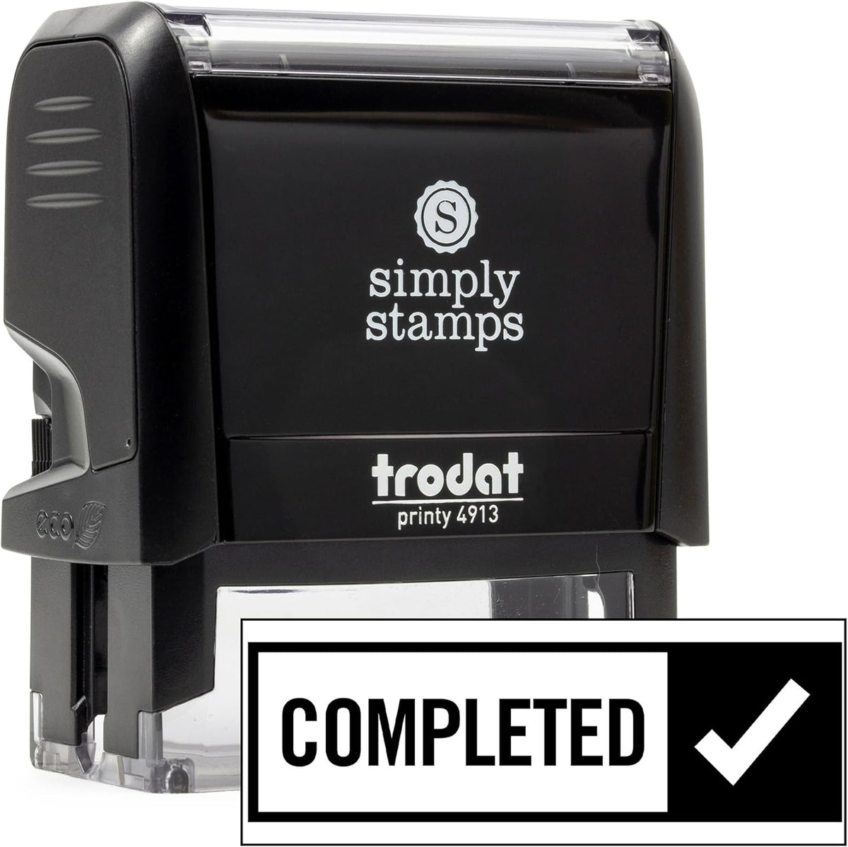 Completed Office Stamp | 4 Different Sizes | 20 Designs | Multiple Color Options | Perfect for Quick Validation of Office Documents (Completed, Large)