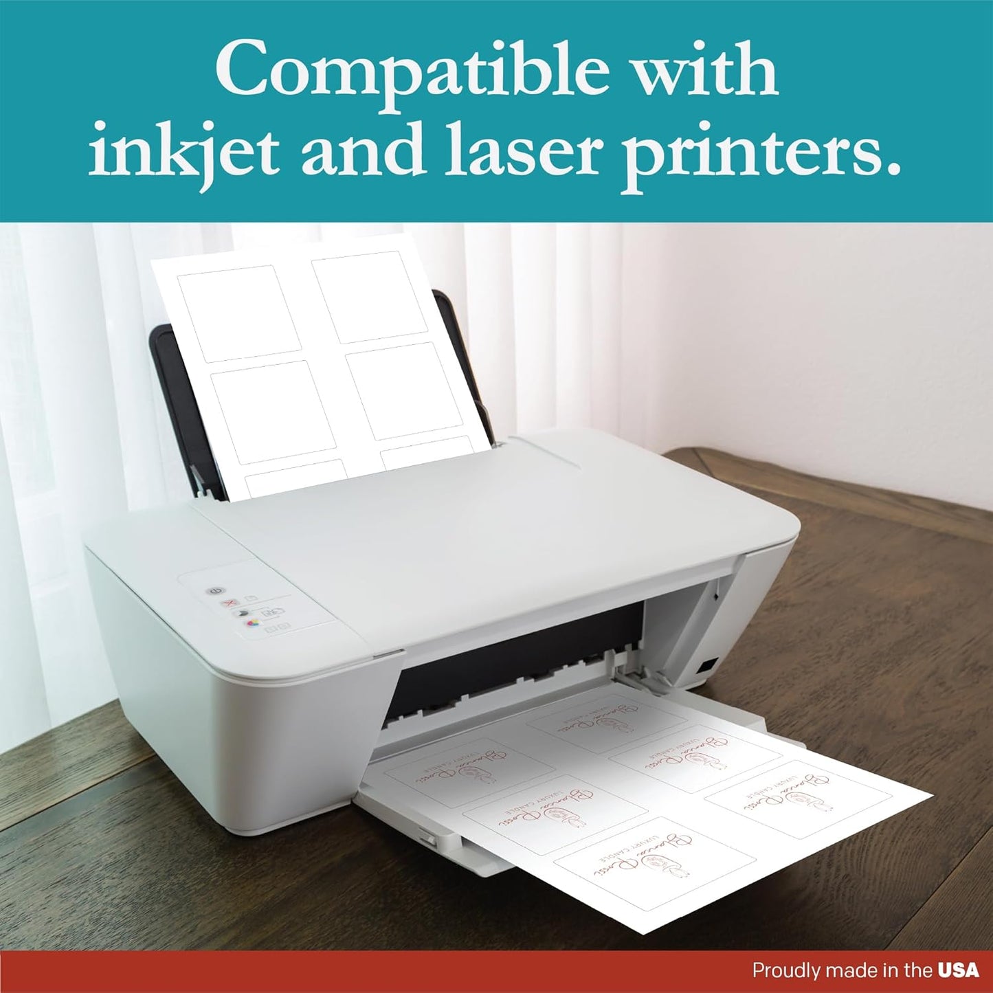 Premium Label Supply White Sticker Square Labels – 3" x 3" – Laser/Inkjet Compatible – (6 per Sheet), 2000 Sheets – 12,000 Total Adhesive Labels