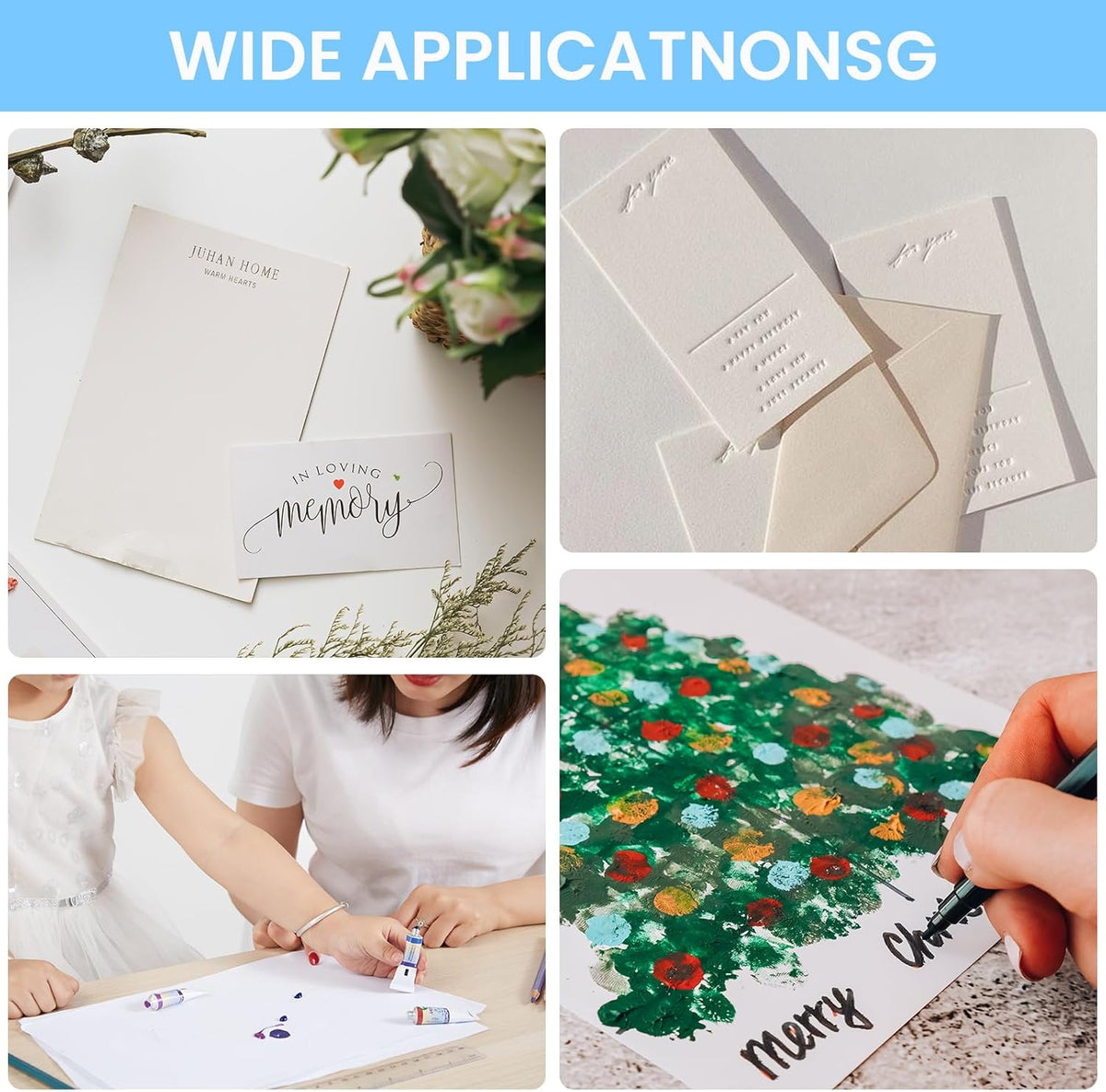 50 Sheets White Cardstock Thick Paper 8.5 x 11, 250gsm/92lb Blank Heavy Cards Stock for Invitations, Printing, Postcards, Thankyou Cards, Index Cards, DIY Cards (White, 8.5 x 11 inch)