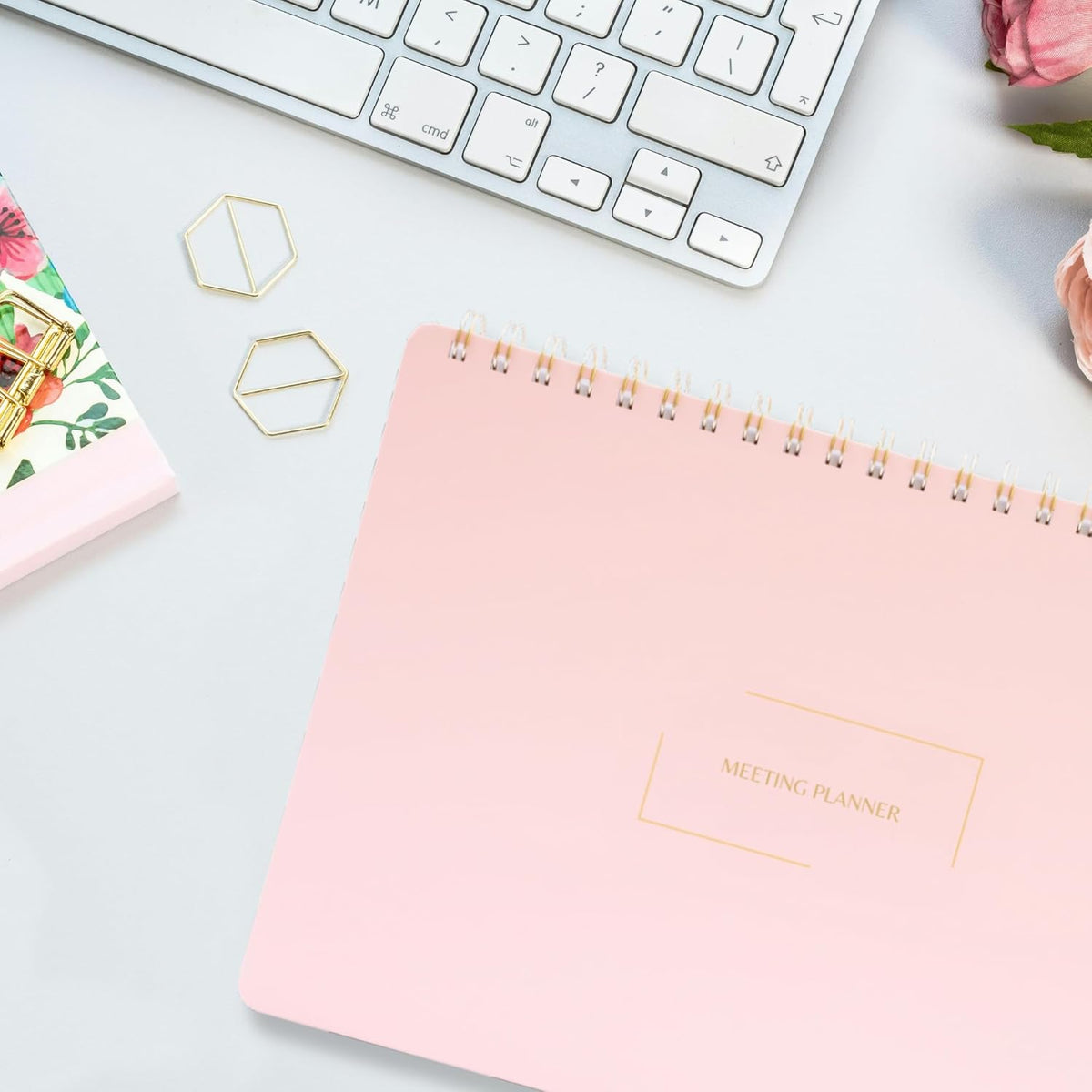 | Meeting Notebook for Work | 8.25" x 11.75" | Project Planner | Simple Design | Multiple Layouts | Office and Business Planner (Black, Meeting Planner - Landscape)
