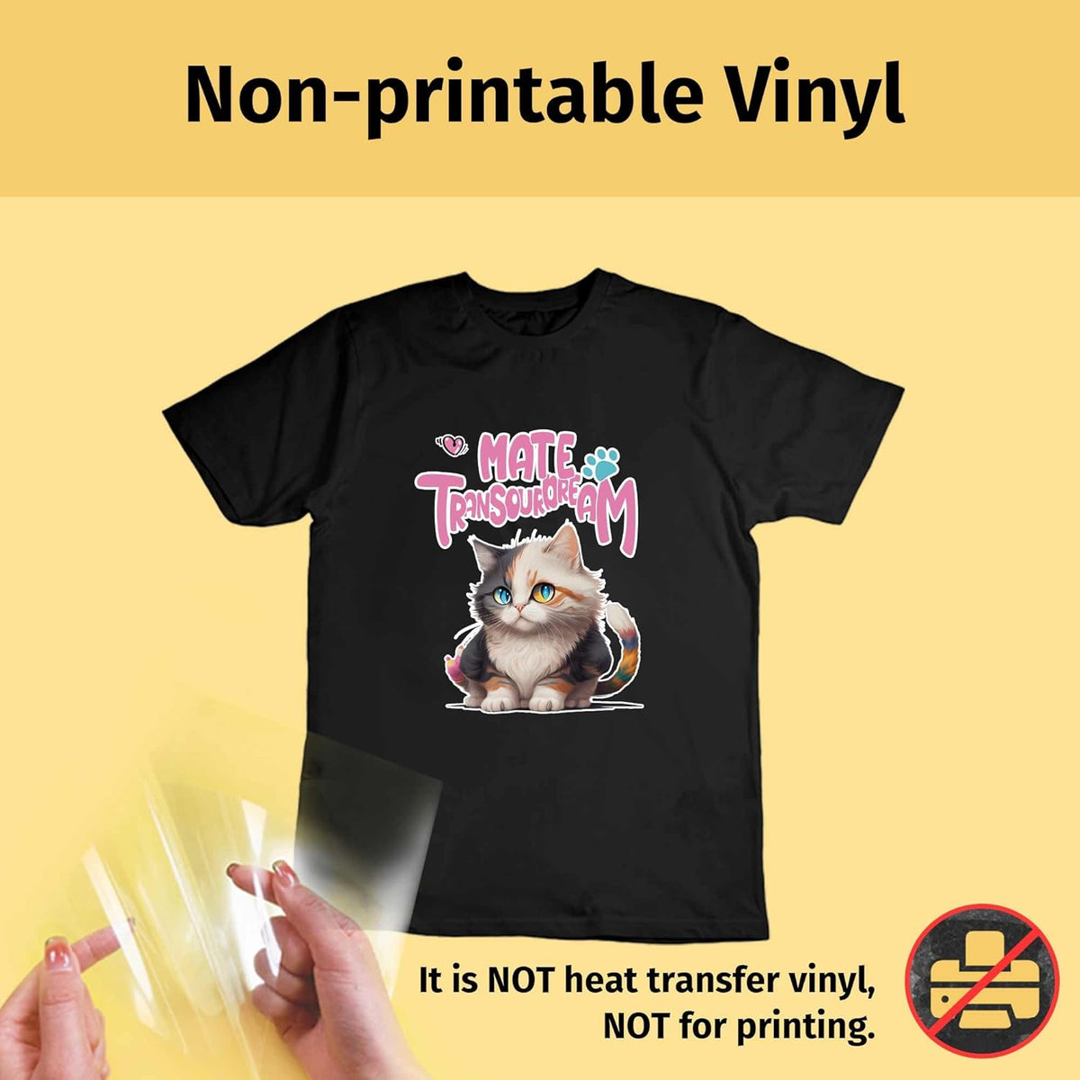 TransOurDream Tru-Heat Transfer Mask for Dark T Shirts Transfer Paper (10 Sheets, 8.5"x11") Clear Iron on Transfer Tape for Printable HTV Vinyl (TAPD-10)