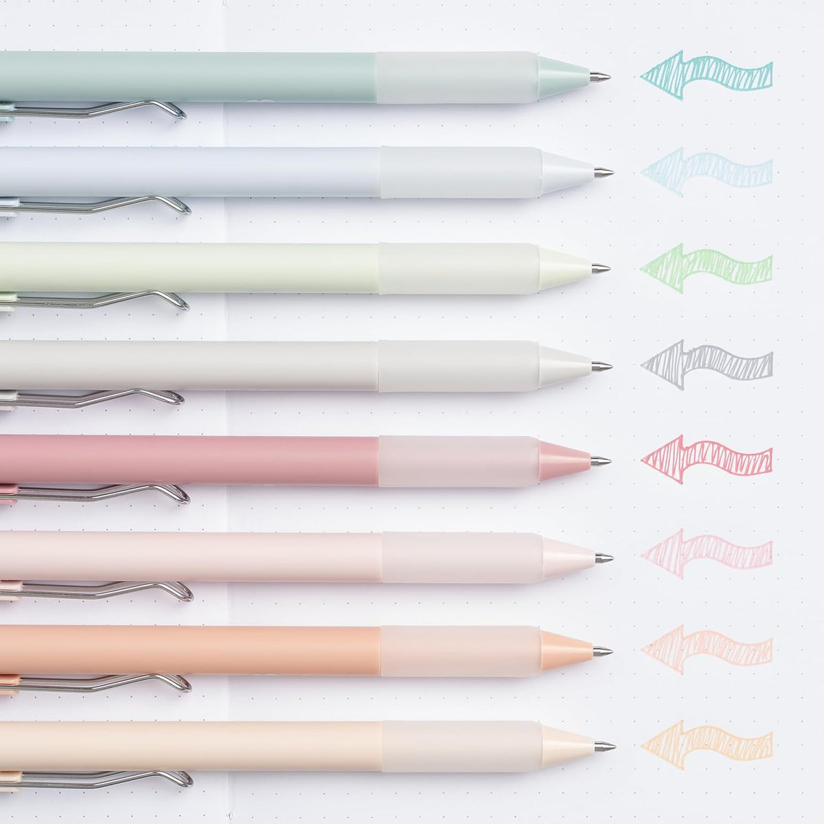 BLIEVE - Gel Pens Matte Finish, Smooth Writing, No Bleed - For Journaling, Bible Notes, Drawing - Cute School Supplies, 8 Pack (Pastel)