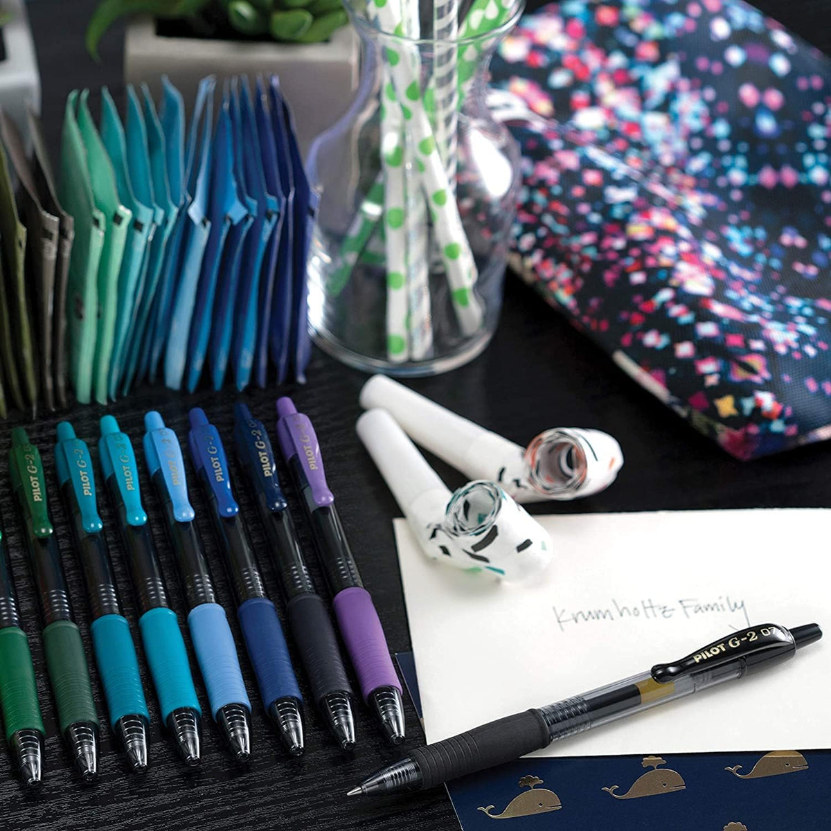 Pilot G2 Premium Gel Pens, Gel Roller Pens, Fine Point 0.7 mm Assorted Colors 7