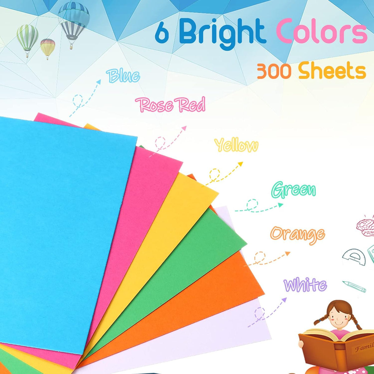 Fainne 300 Pcs Blank Index Cards 180 Gsm Thick Card Stock Assorted Color Neon Blank Flash Cards Colorful Study Notecards for Organizing(3 x 5 Inch,Vivid Colors)