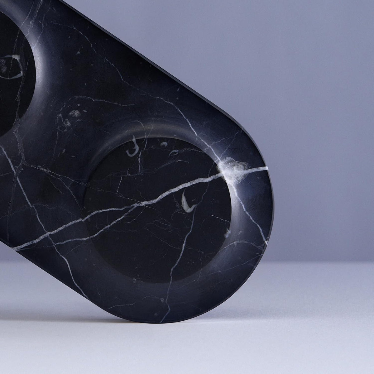 Einova Dual Classic Stone – Dual Wireless Charging Pad in Genuine Marble, Designed in Italy, Integrated 6 ft USB-C Cable, Smartphones, Wireless Earbuds, Smartwatches – Black Marquina Marble