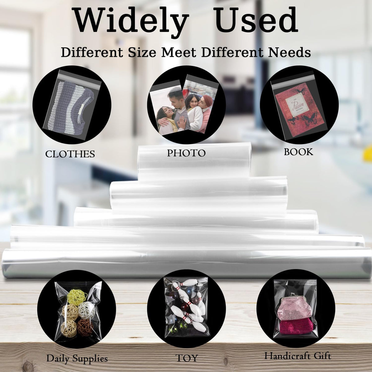 AUEAR, 9"x12" (100 Pack) Clear Plastic Sleeves - Acid Free 1.6Mil Crystal Resealable Bags -Fit for 9X12 Art Prints & Photos, A4, Letter Sized Documents