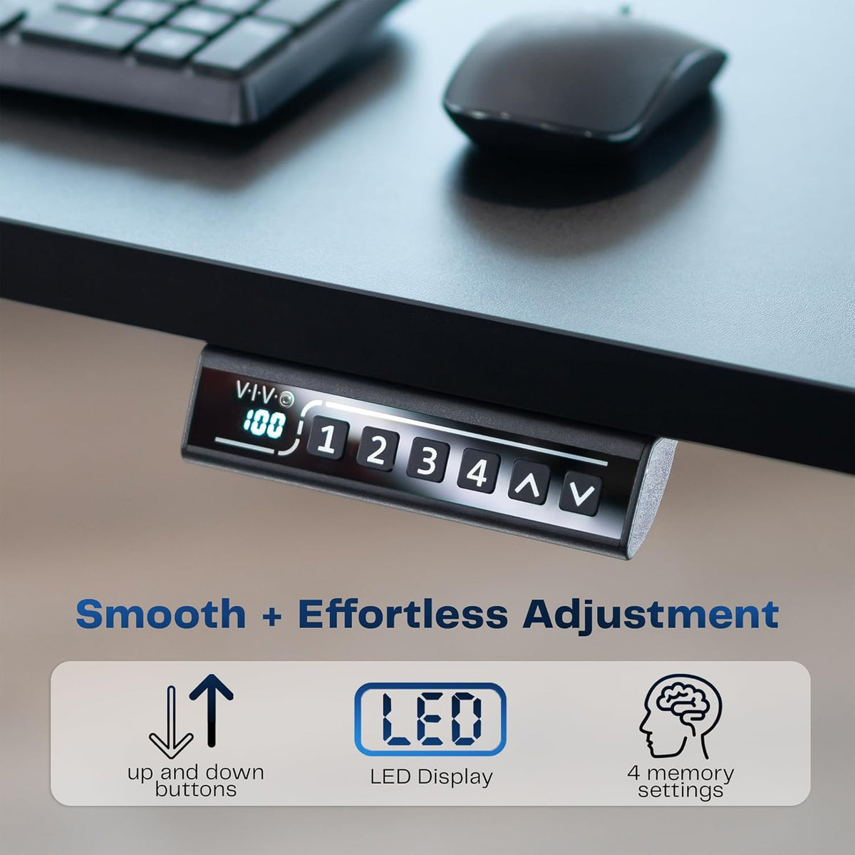 VIVO Electric 63 x 32 in Standing Desk, Memory Height Adjustment, 1B Series, Reclaimed Wood Top Gray Frame, DESK-KIT-1G1P
