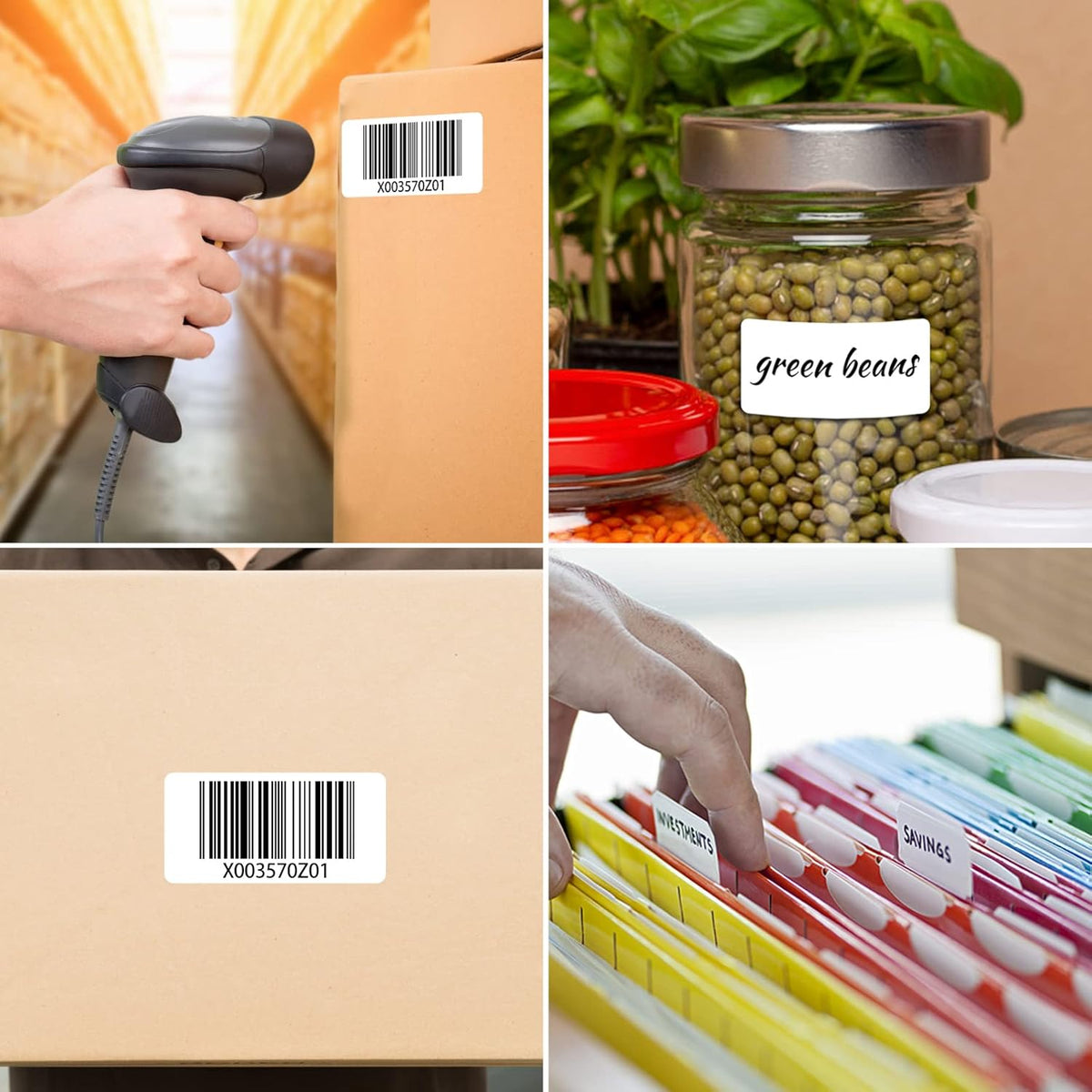 MFLABE 300 Rolls of 1000 2-1/4 x 1-1/4 Inch Direct Thermal Perforated Shipping Labels,SKU Labels