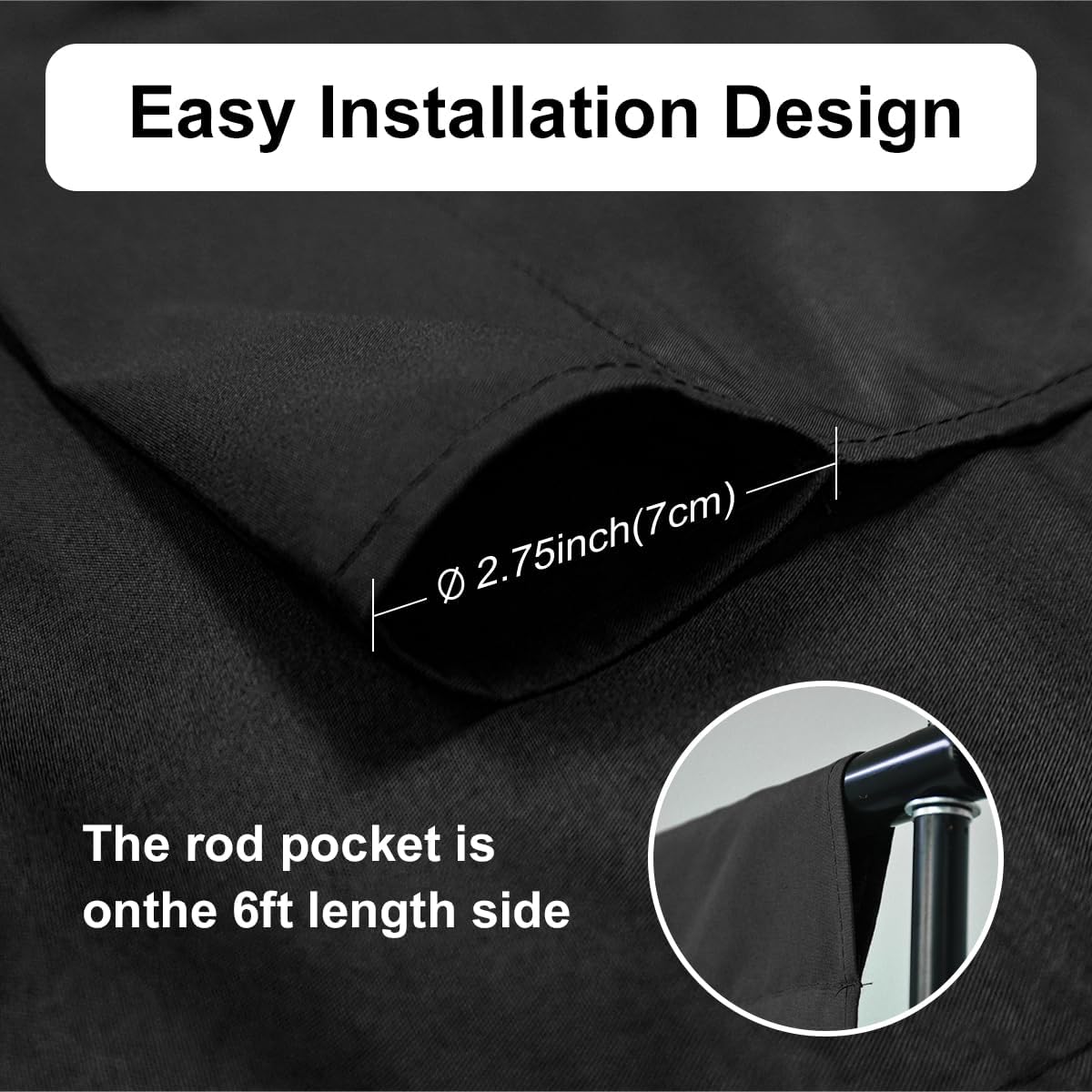 Black Backdrop Background,10 X 10 FT Large Photography Backdrop Photo Photoshoot Background Screen for Photography Photo Booth Backdrops Parties Curtain
