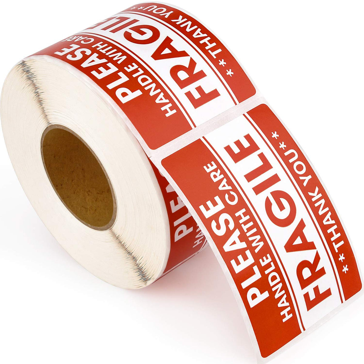 Methdic 2"x 3" Fragile Stickers 500 Labels Per Roll Strong Adhesive (Handle with Care,Do Not Drop,Thank You) Labels for Shipping and Moving