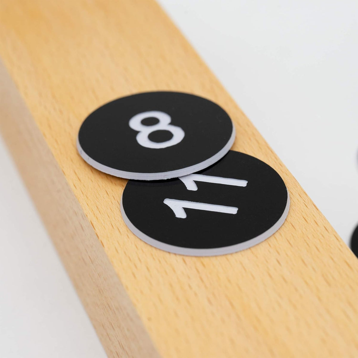 StayMax Plastic Number Tags Engraved Numbered Tags Without Hole (201-300, Black)