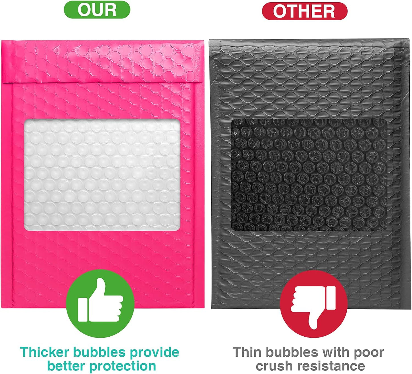 Metronic Bubble Mailers 6x10 600 Pack Pink Padded Mailers Usable Size 6x9" Mailing Envelopes Bubble Padded for Packaging, Mailing, Makeup, Small Items Bulk