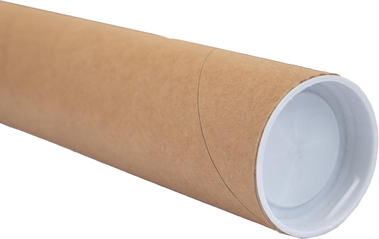MagicWater Supply Mailing Tube - 2 in x 12 in - Kraft - 1 Pack - for Shipping and Storage of Posters, Arts, Crafts, and Documents