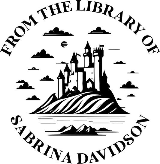 from The Library of Embossers & Stamps for Fantasy Book Readers | Custom Embosser | Custom Stamp | Ex Libris | Elevate Your Fantasy Collection of Stories and Novels (Design 2, Self-Inking Stamp)