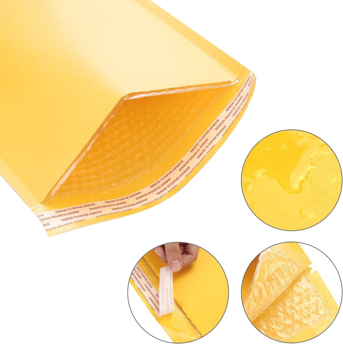 Acrux7 5 x 7" Bubble Mailers, Padded Mailing Envelopes 50 Pack, Kraft Bubble Mailers Self Seal Padded Envelopes with Peel-N-Seal, Heavy Duty Tear and Lightweight, Christmas Gifting envelopes