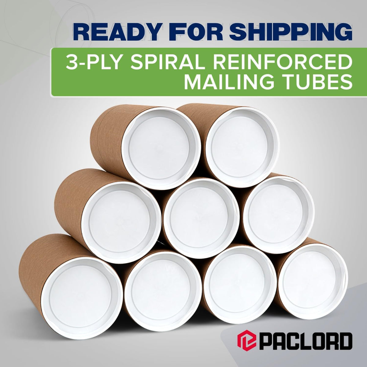 3" x 6" Reinforced Kraft Paper Mailing Tube, Pack of 1 Tube with 2 Caps – Secure USPS Approved Poster Tube – Cardboard Tube for Shipping and Storing Posters, Prints, Artwork, or Documents