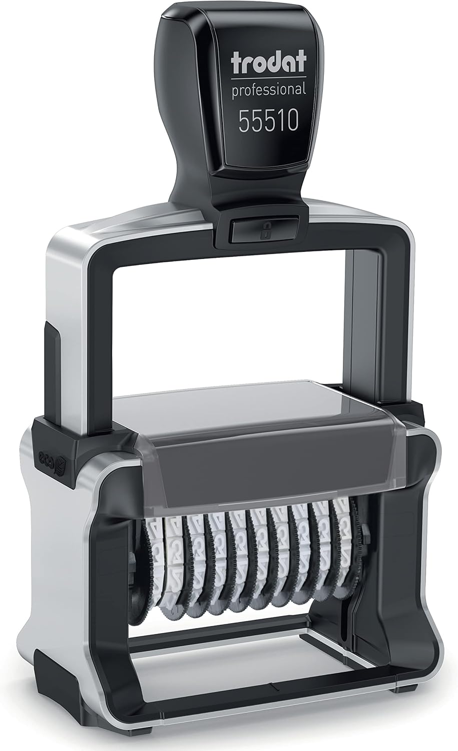 Rubber Stamp Creation Heavy Duty Numberer, 10 Digit Self-Inking Numbering Stamp 5mm Character Height Green