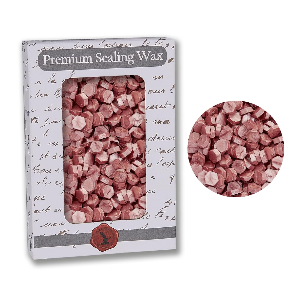 Nostalgic Impressions Premium Sealing Wax Beads 2 OZ. - 350 pcs+ - Rose Gold