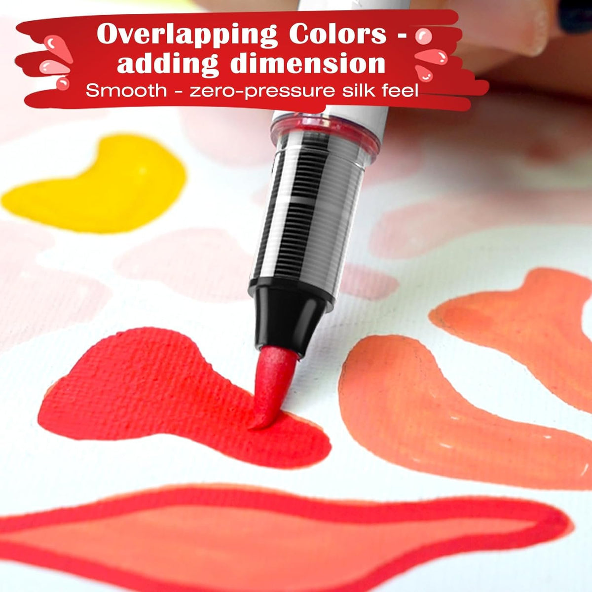 SFAIH Pumpkin Acrylic Markers, 12 Colors Halloween Decor Paint Pens for Pumpkin Decorating, Costume Making, Dual Tips (1-6mm Brush & 0.5-4mm Chisel) for Glass, Ceramic, fabric, Waterproof & Quick-Dry
