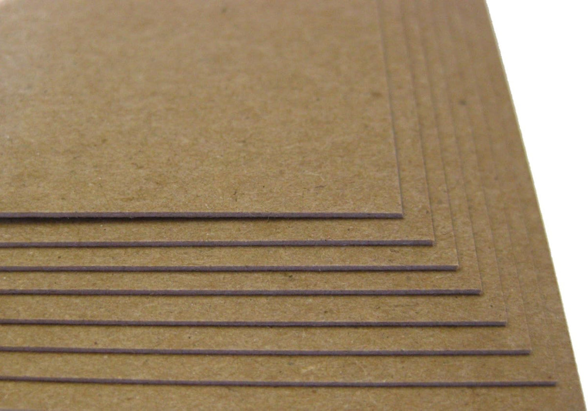 50 Sheets Chipboard 46pt (Point) 5.5 X 8.5 Inches Medium Weight Half Letter Size .046 Caliper Thick Cardboard Craft|Packing Brown Kraft Paper Board