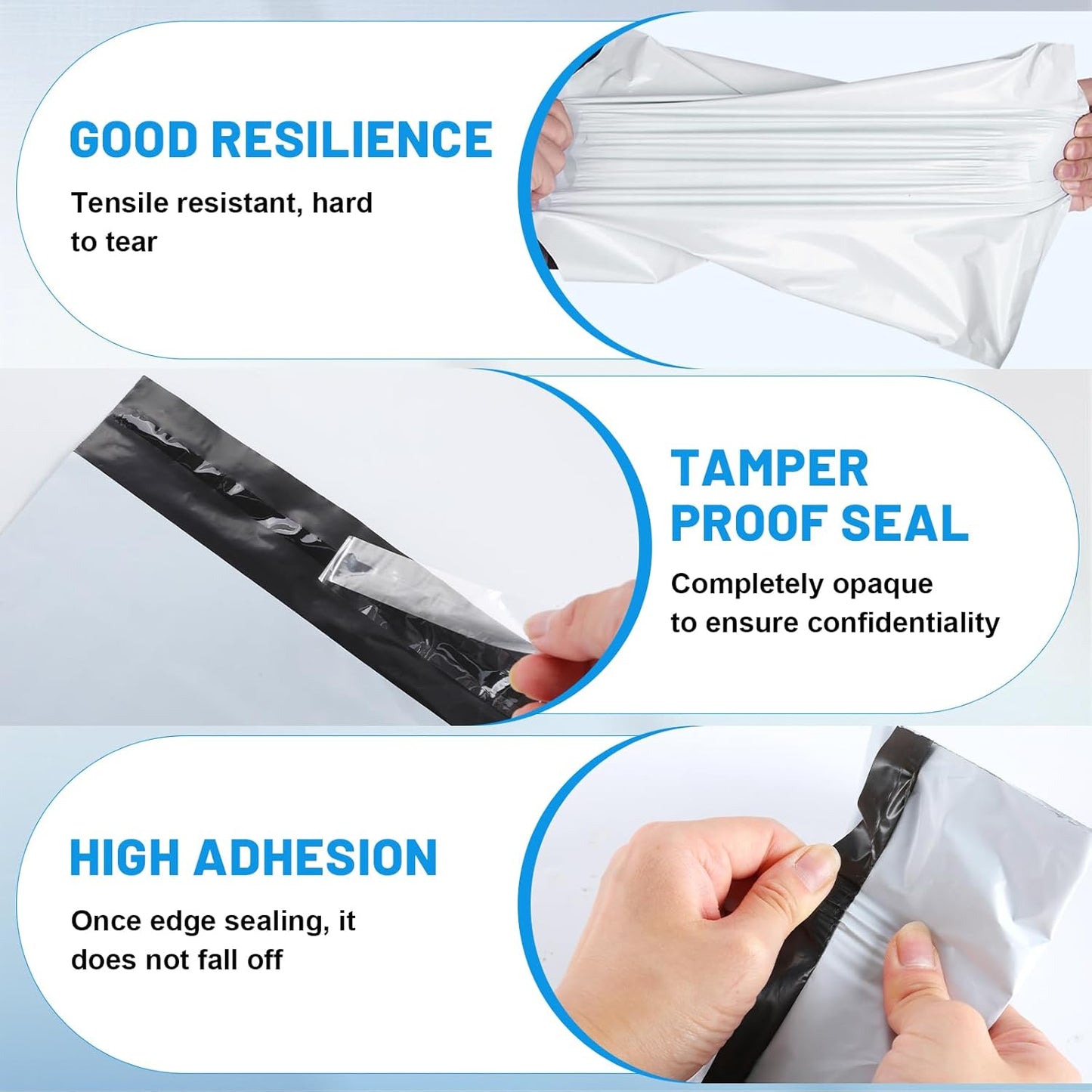 Poly Mailers Shipping Bags 10x13 inch 150 Pack Packaging Clothes Polymailers Envelopes Mailing Mailer Package Polymailer Small Business Supplies Clothing Bag Polybags Packing White