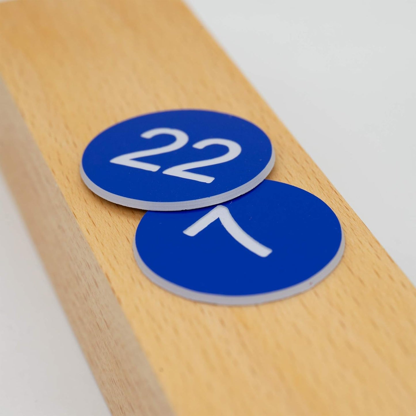 StayMax Plastic Number Tags Engraved Numbered Tags Without Hole (1-100, Blue)