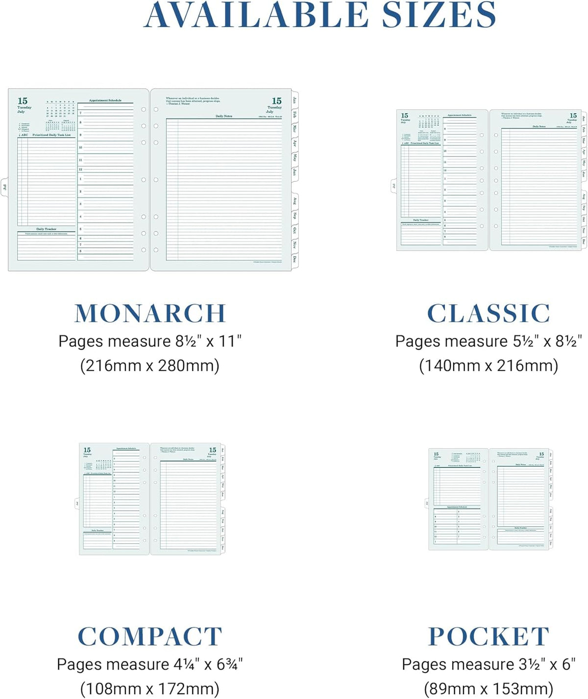 FranklinCovey - Original Two Page Per Day Ring-Bound Planner (Compact, Jul 2025 - Jun 2026)