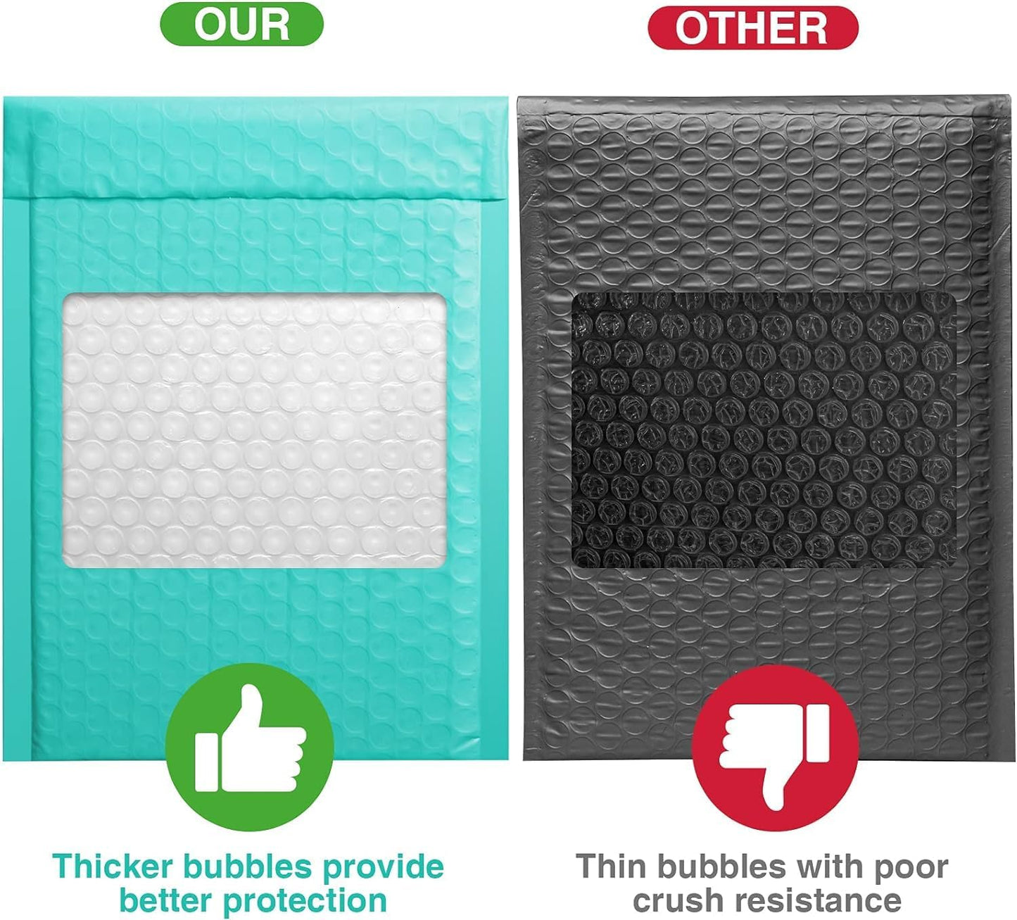 Metronic Bubble Mailers 6x10 Inch 600 Pack Teal Bubble Mailers Usable Size 6x9'' Waterproof Padded Envelopes for Decorations Packaging, Shipping, Mailing, Small Business Supplies