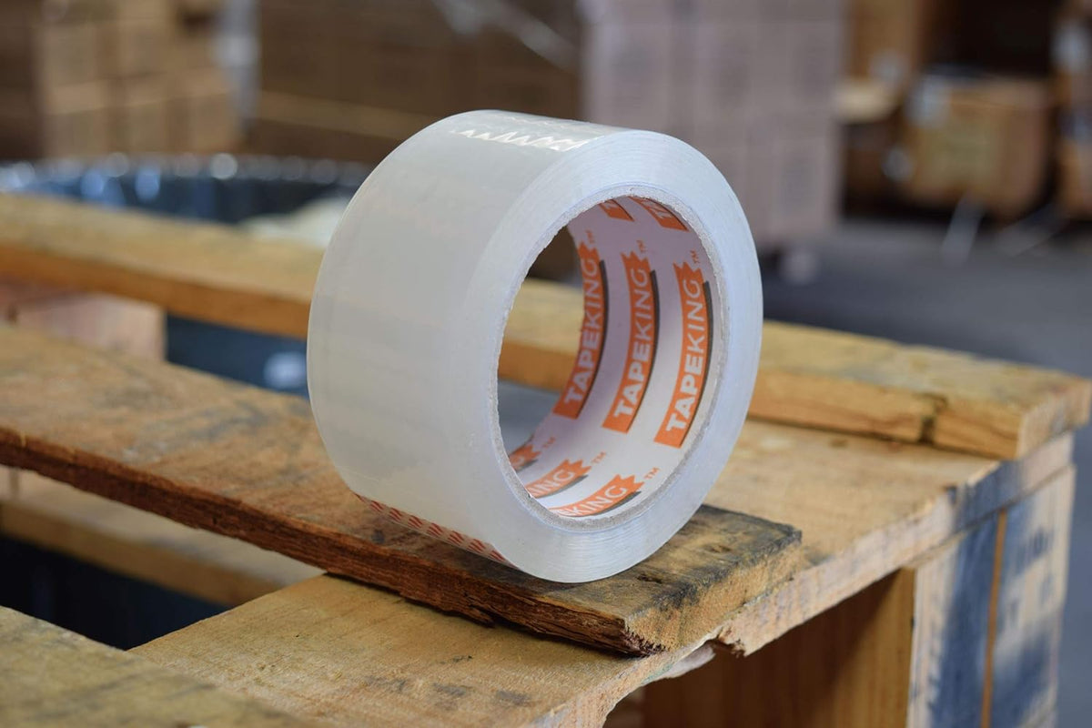 Tape King Queit Clear Packing Tape | 60 Yards Per Roll (6 Rolls) | Heavy Duty Packing Tape 2.6mil Strong Adhesive for Moving Boxes, Shipping Cartons, Office Use, Storage & Wrapping (360 Yards)