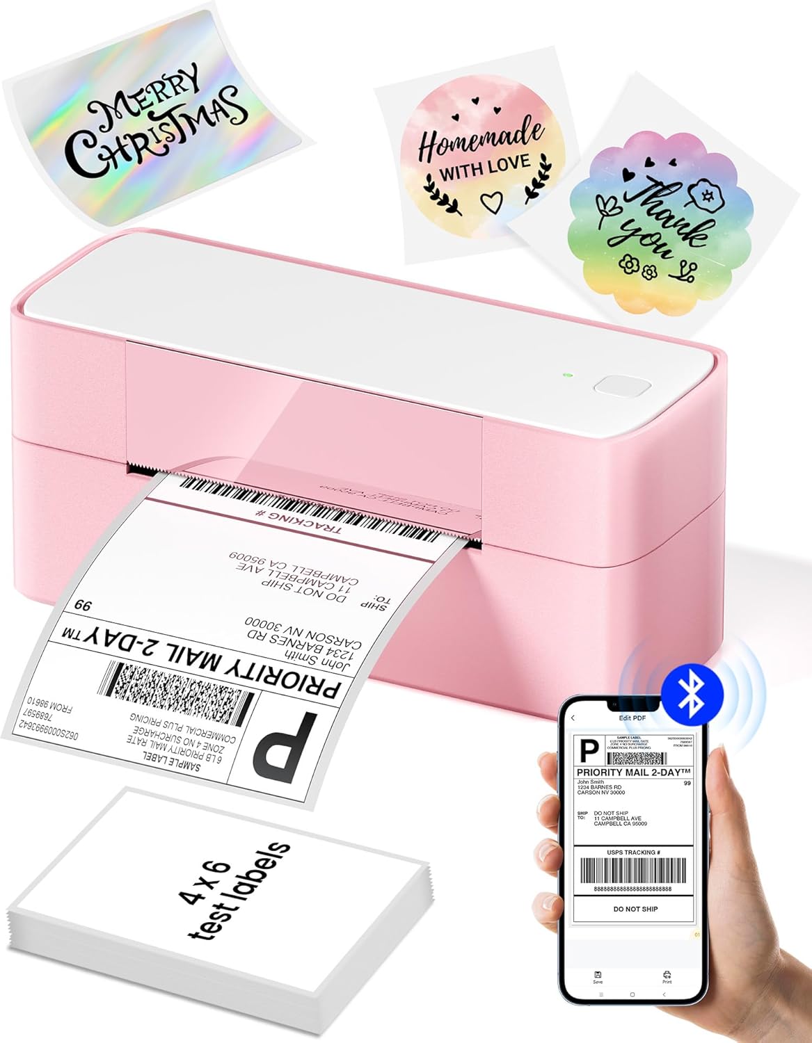 Itari Thermal Shipping Label Printer, 245BT Thermal Label Printer 4x6, Bluetooth Address Label Printers for Business, Support iOS, Android, Windows, Amazon, Shopify, USPS