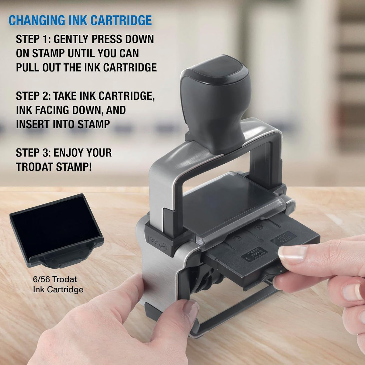 Trodat 5558 Professional Manual Numberer Stamp – 8 Digits, Self-Inking, 3/16" (5 mm) Characters, Black Ink