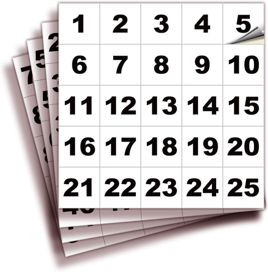 iSYFIX White Consecutive Number Stickers – 1 to 100, 1.5-inch, 1 set – Vinyl Self Adhesive Premium Decal, Ideal for Inventory, Storage, Organizing, Boxes, Bins, Toolbox, Lockers & More, Indoor/Outdoor