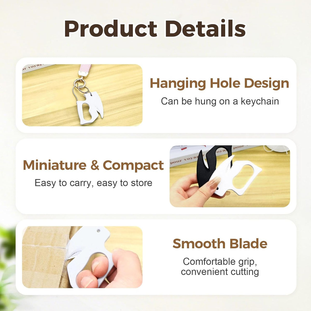 Envelope Opener, New Upgrade Envelope Opener Slitter with Concealed Blade, Envelope Opener for Office, Wrapping Paper Cutter Package Opener Tool (3 PCS)