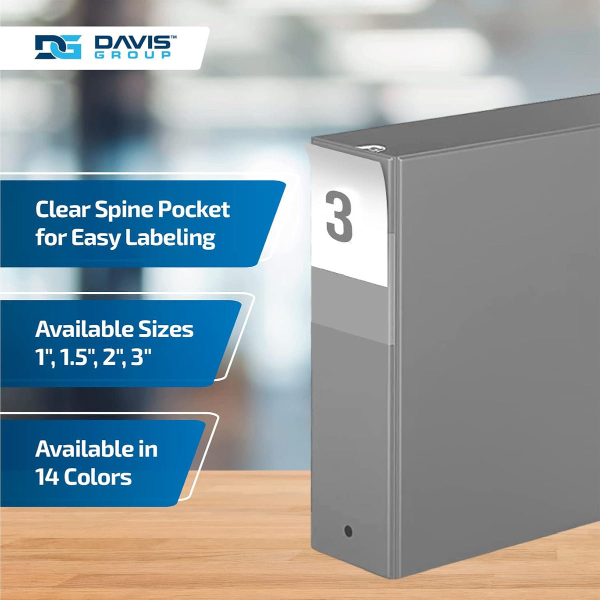 Premium Economy 6-Pack 3-Ring Binders for School or Office, Round-Ring Binders, 3 Inch, Gray