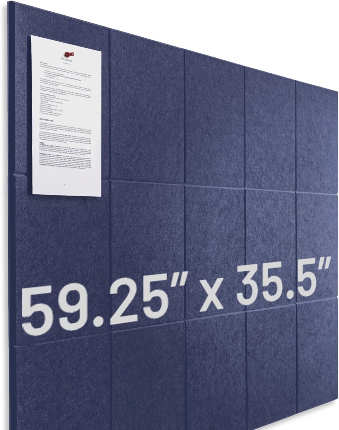 Large Cork Board Alternative | 15 Pack | Sizing Up to 59”x36”, Felt Wall Tiles, Office Wall Decor, Large Cork Boards for Walls, Corkboard, Cork Board for Office, Pin Board, Blue