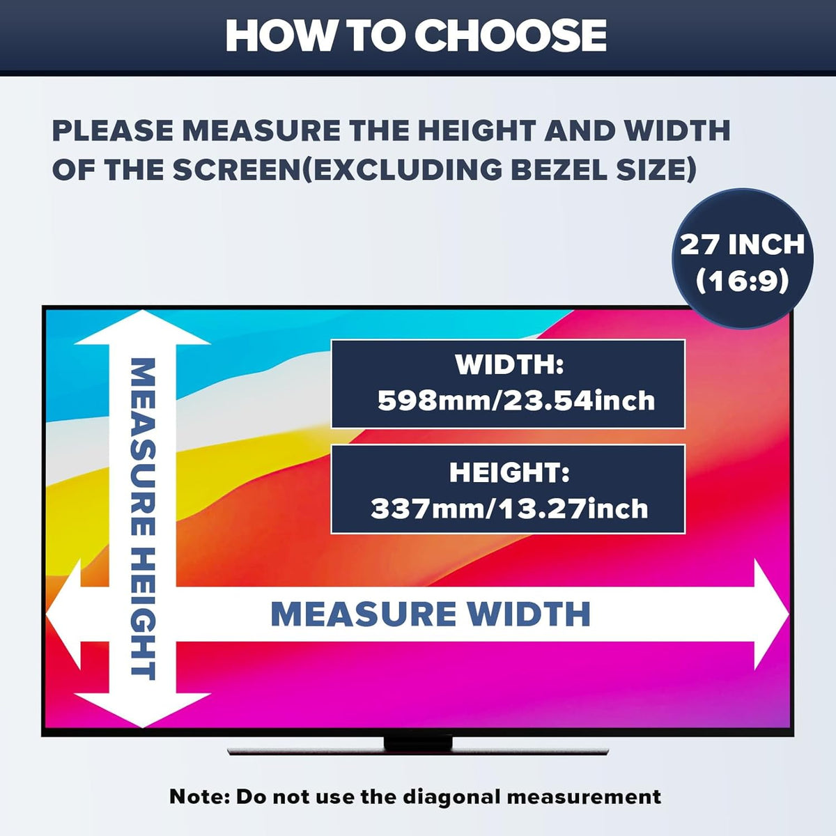 [2-Pack HD Computer Privacy Screen 27 inch, Upgraded Monitor Privacy Screen for 16:9 Widescreen Removable Anti Glare Computer Screen Cover and Blue Light UV-Blocking Screen Privacy Filter