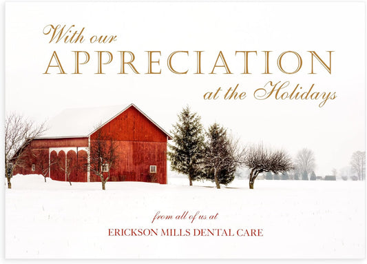 Let's Make Memories Personalized Business Christmas Cards with Envelopes - Premium Quality - 5x7-2025 Holiday Cards & White Envelopes - Country Escape - 100 ct